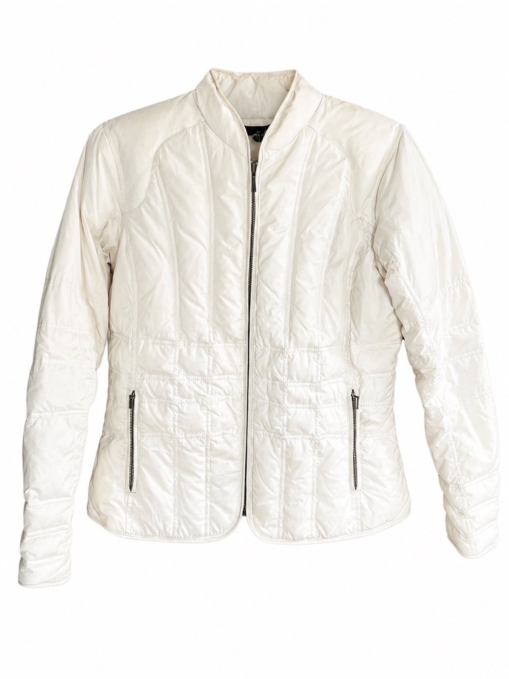 Eddie Bauer Goose Down Quilted Jacket Gorpcore Off White Cream Size Large L